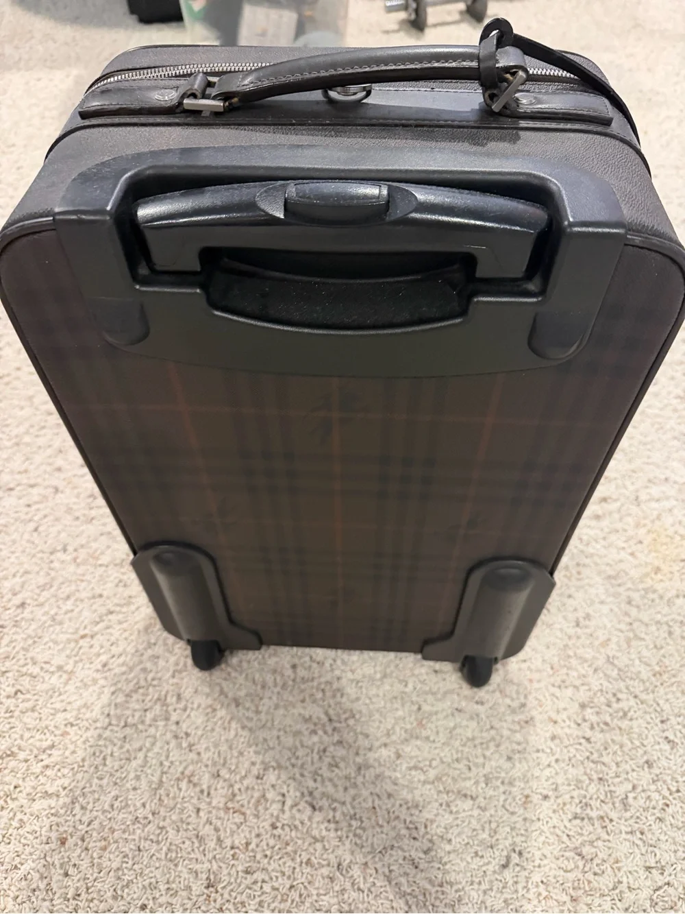 Authentic Burberry London Nova Check Rolling Carry-On Suitcase